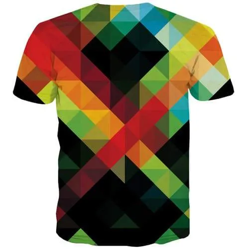 Psychedelic T shirts Men Geometric T-shirts 3d Graffiti Shirt Print Russia Tshirt Printed Harajuku Tshirts Cool Short Sleeve