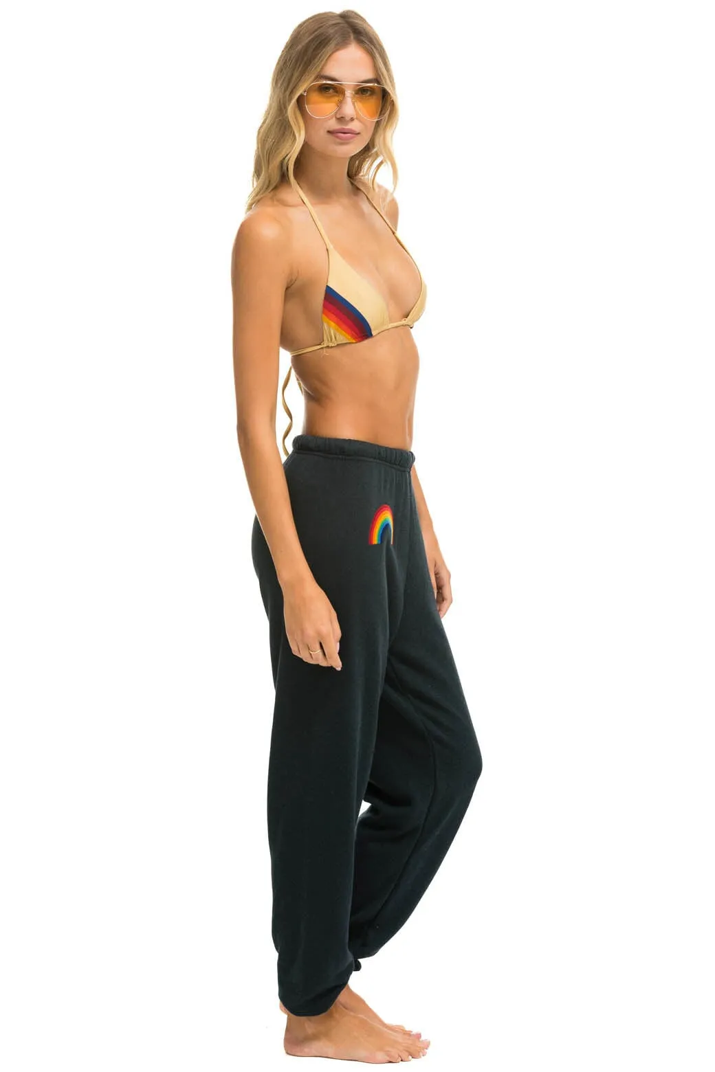 RAINBOW EMBROIDERY SWEATPANTS - CHARCOAL