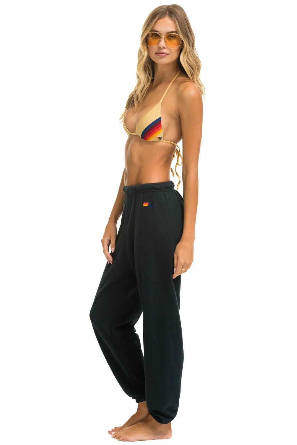 RAINBOW EMBROIDERY SWEATPANTS - CHARCOAL