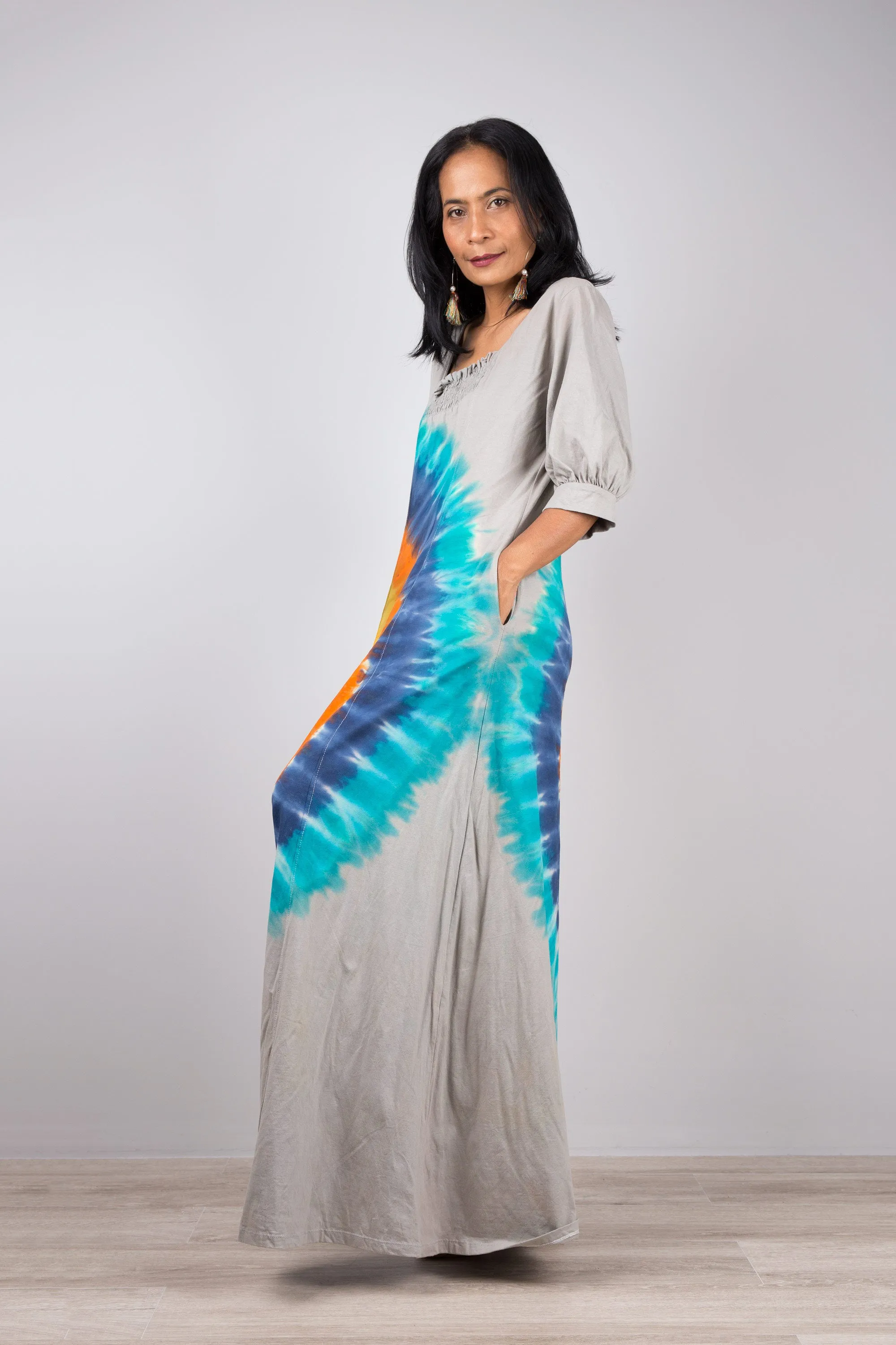 Rainbow Tie Dye Maxi Dress