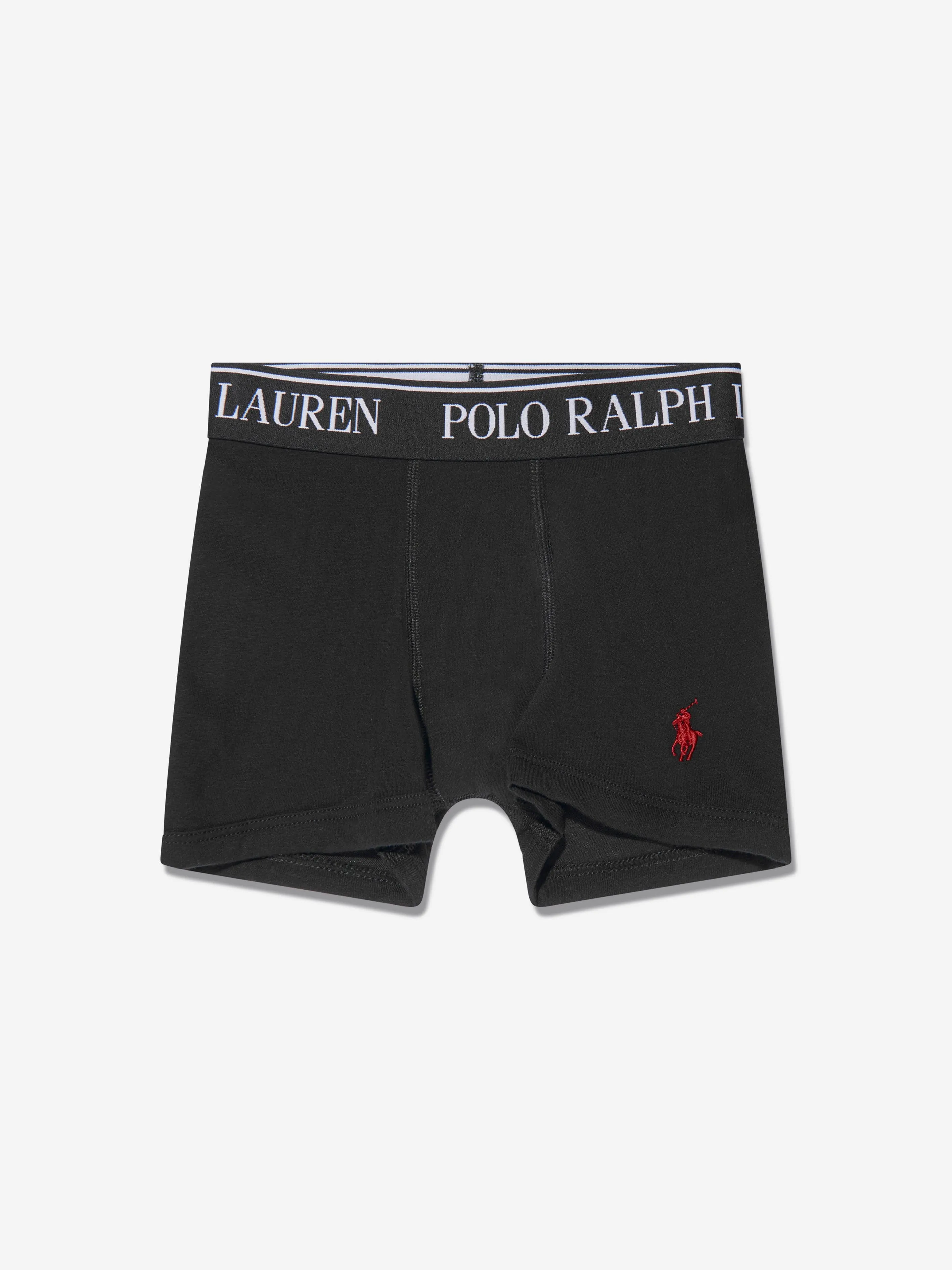 Ralph Lauren Boys 5 Pack Boxer Shorts Set in Black