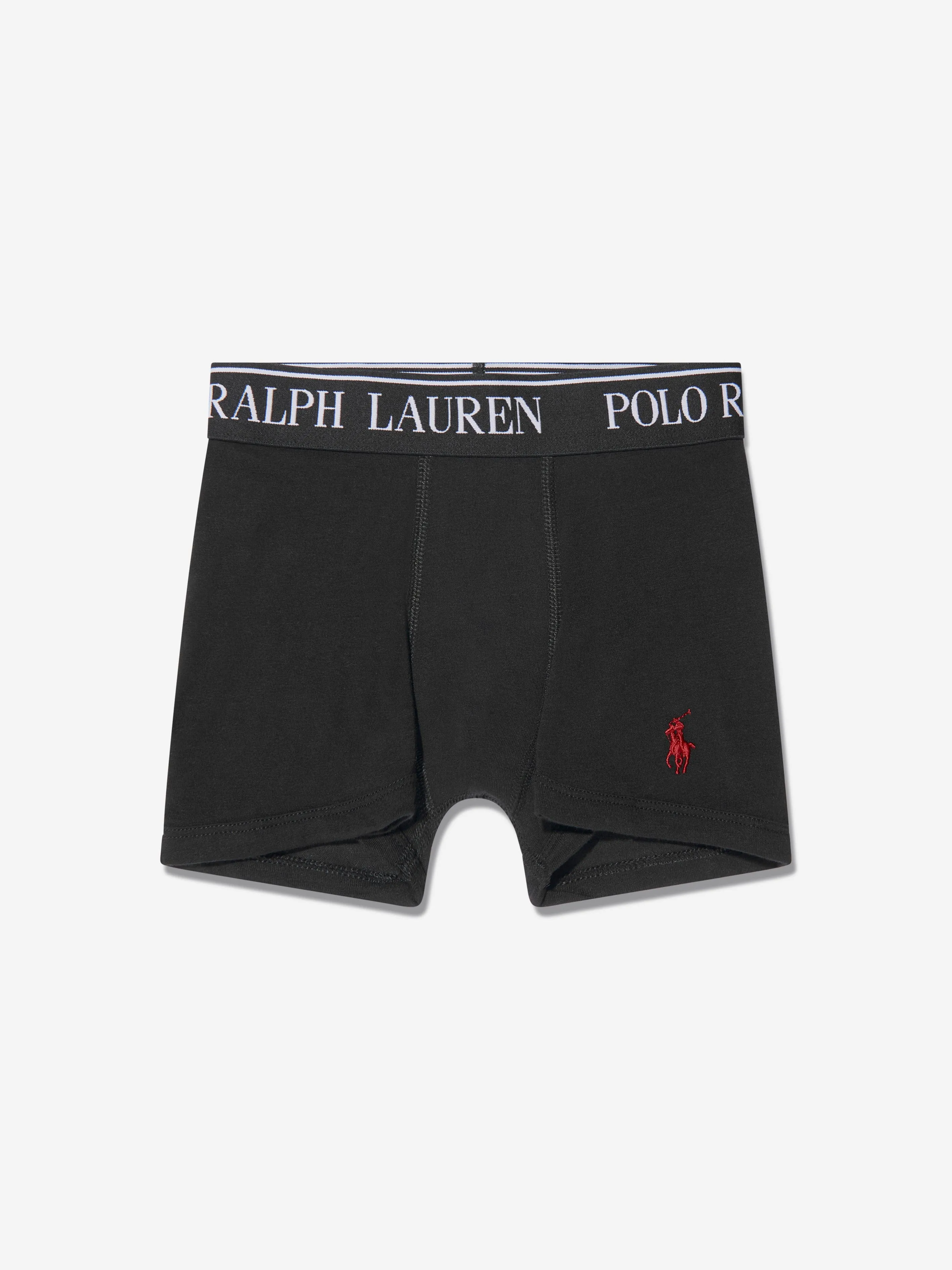 Ralph Lauren Boys 5 Pack Boxer Shorts Set in Black