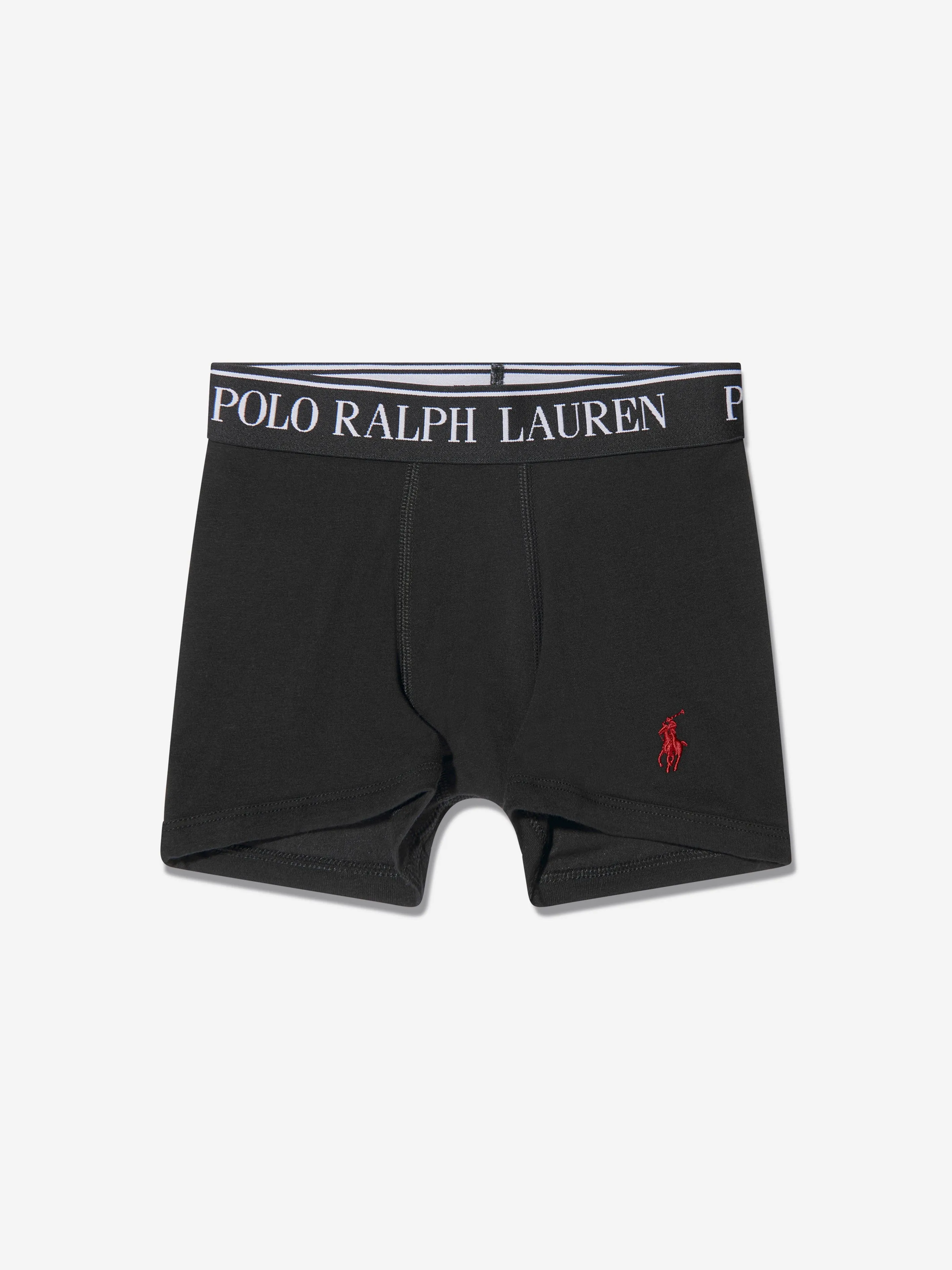 Ralph Lauren Boys 5 Pack Boxer Shorts Set in Black