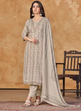 Rivaa Pashmina Unstitched Winter Suit Dress Materials for Women