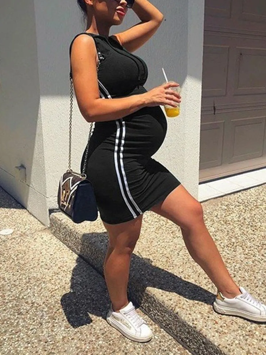 Sexy Short Sleeve Casual Long Maternity Dress