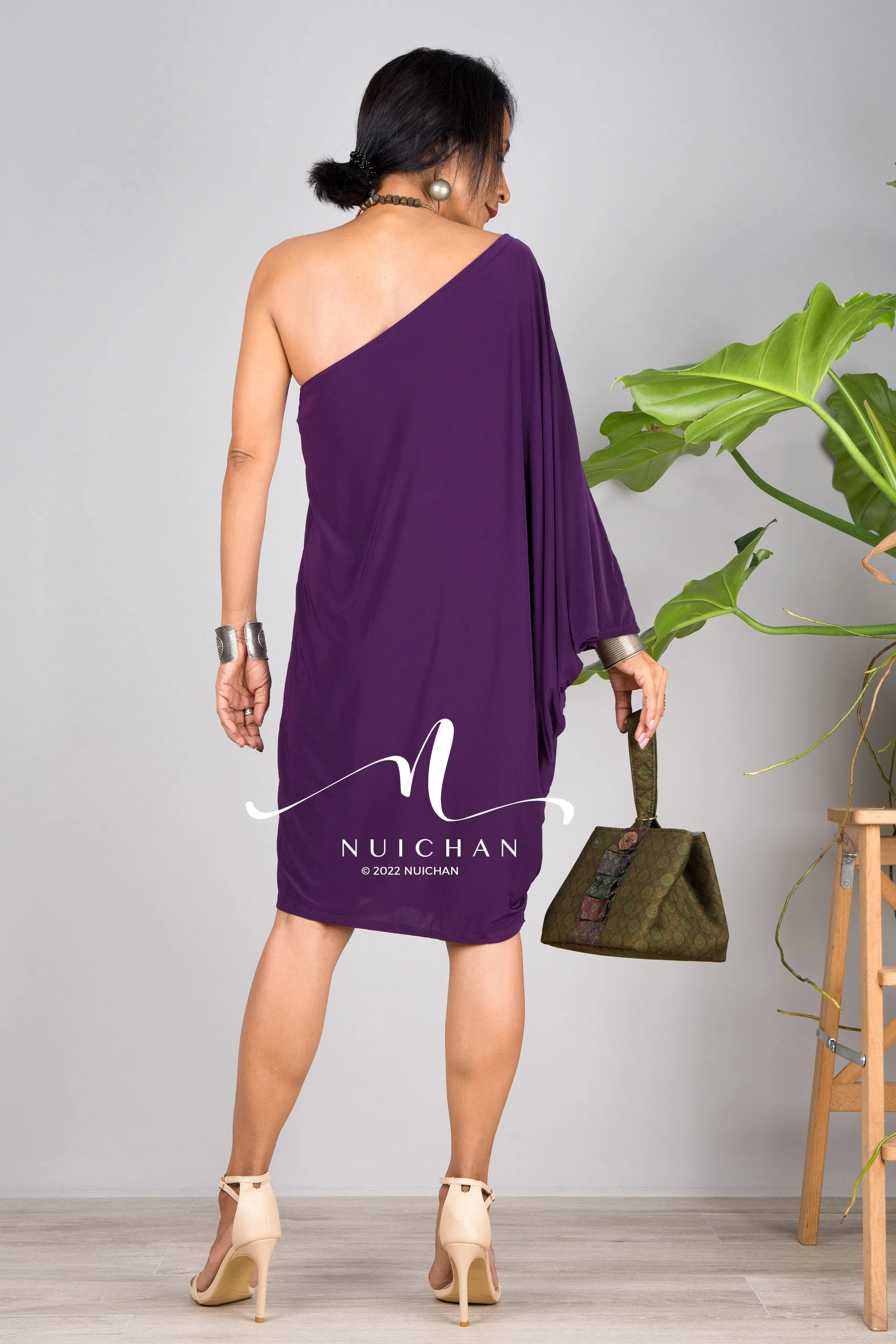 Short dark purple dress