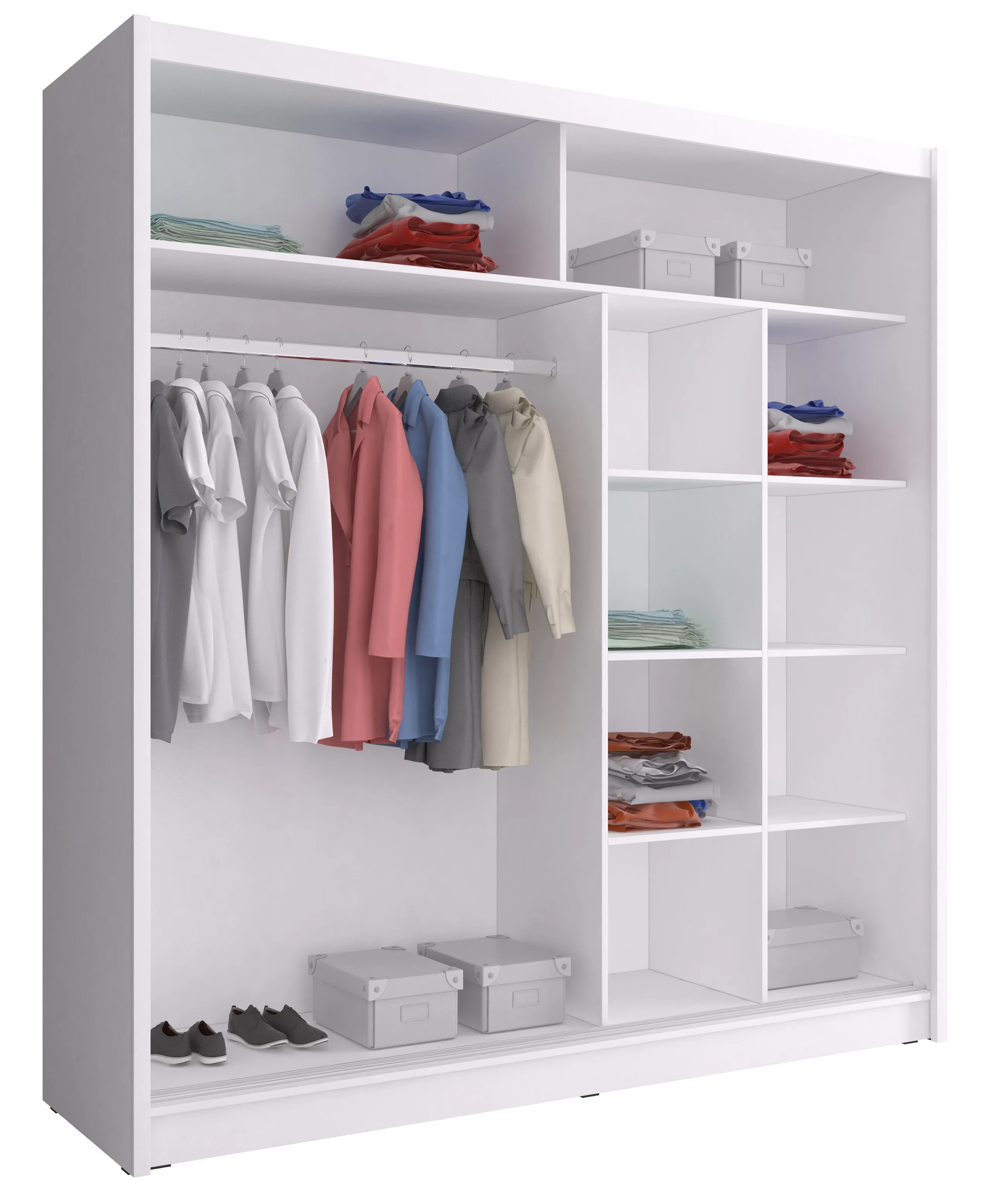 SLIDING DOOR WARDROBE MAJA III 200CM WHITE