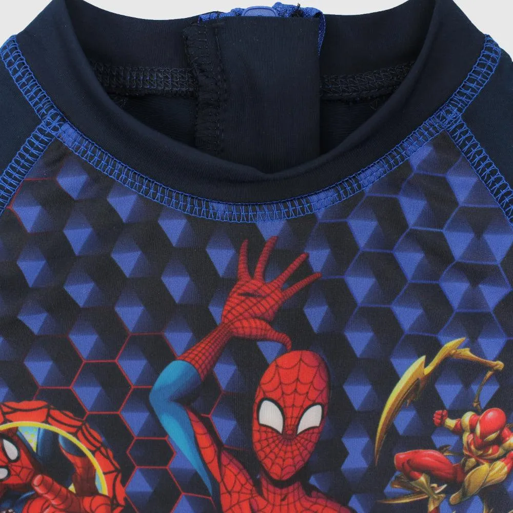 Spiderman Short-Sleeved Overall Swim Suit