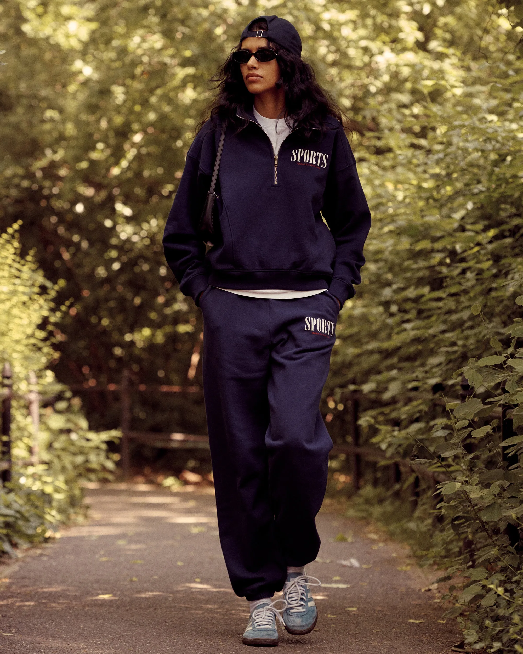 Sports Sweatpant - Navy/White