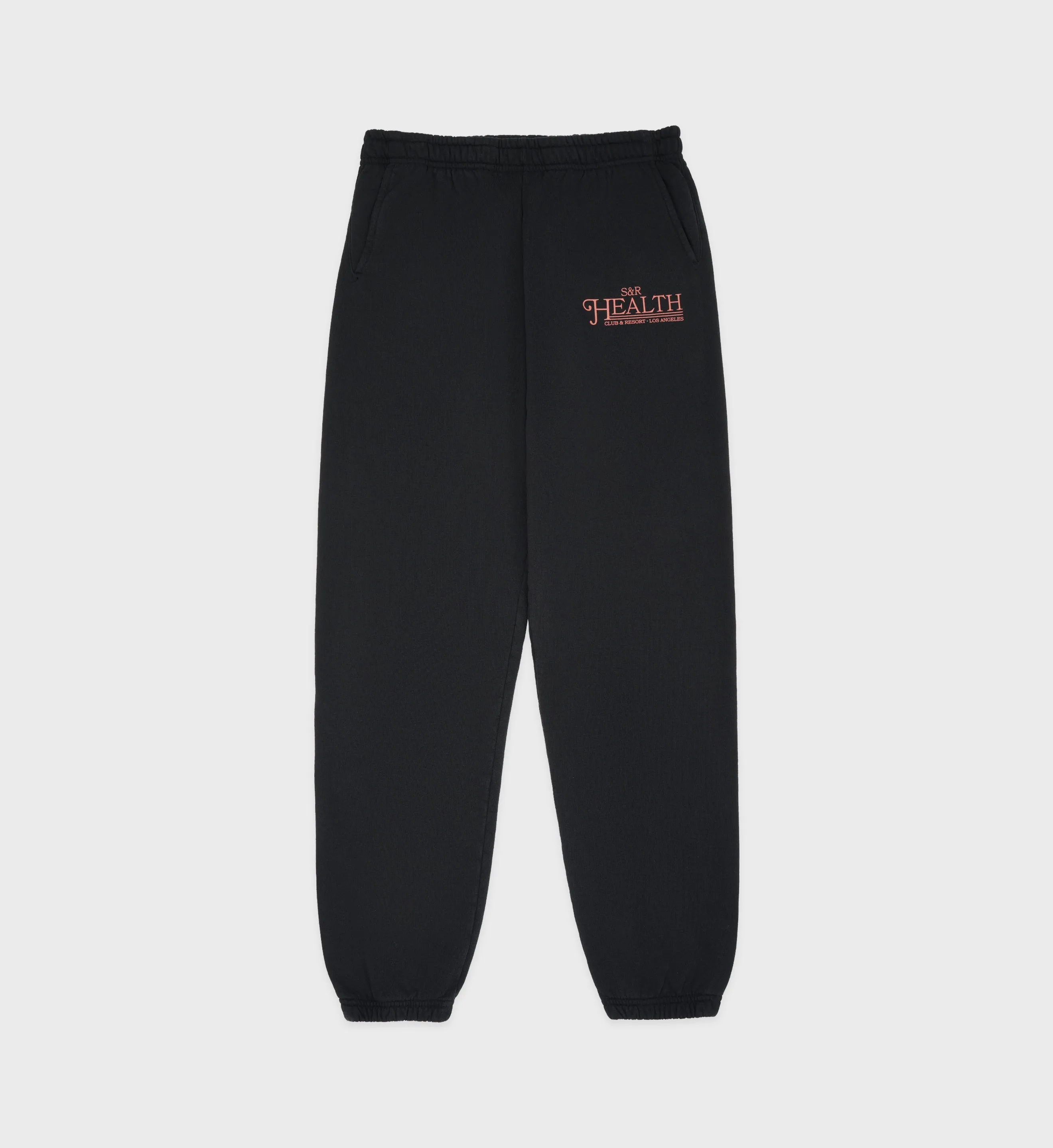 SR Health Resort Sweatpant - Black/Salmon