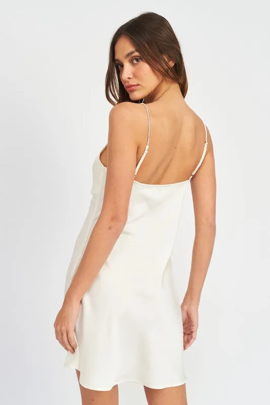 Starlight Cowl Neck Mini Slip Dress