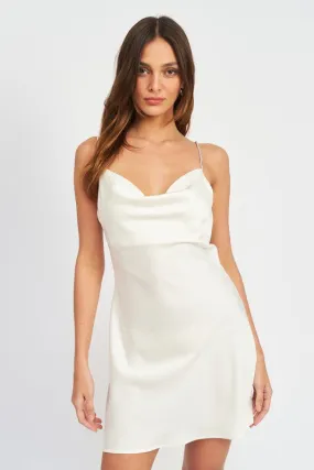 Starlight Cowl Neck Mini Slip Dress