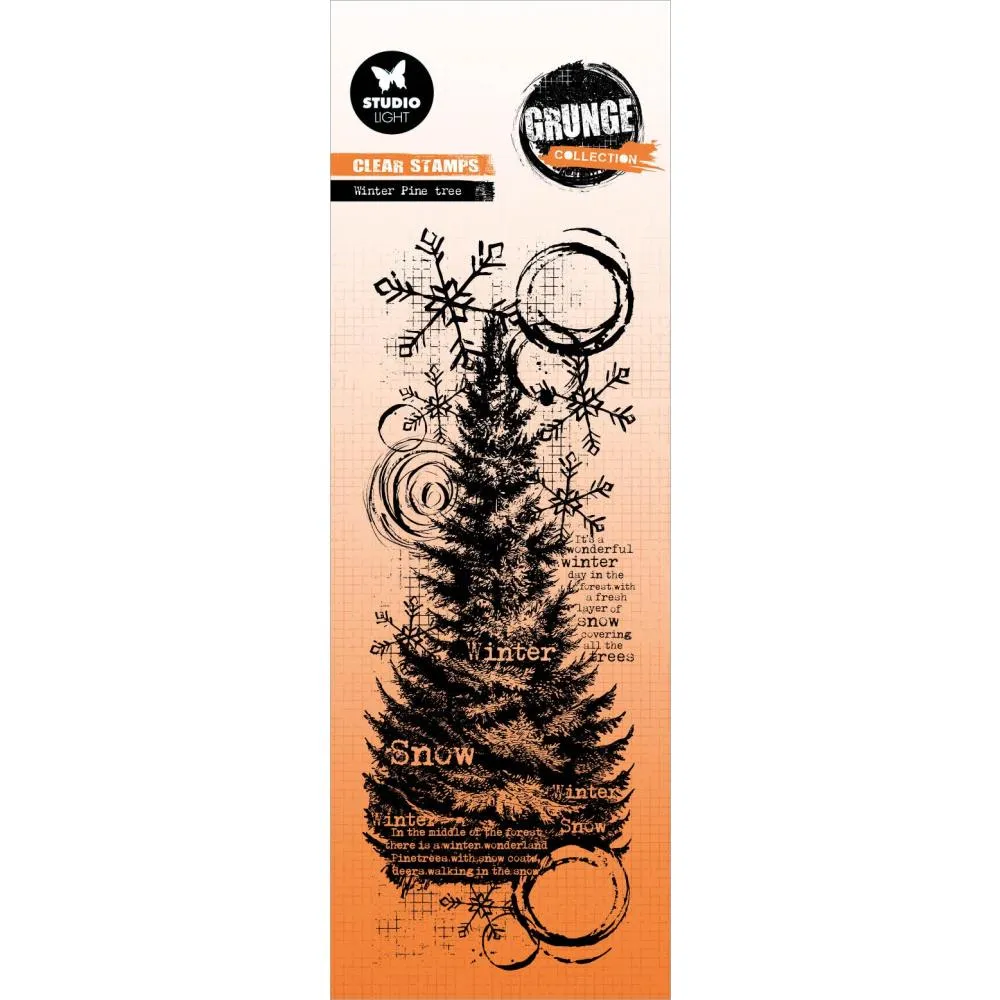 Studio Light Grunge Clear Stamp Nr. 678, Winter Pine Tree