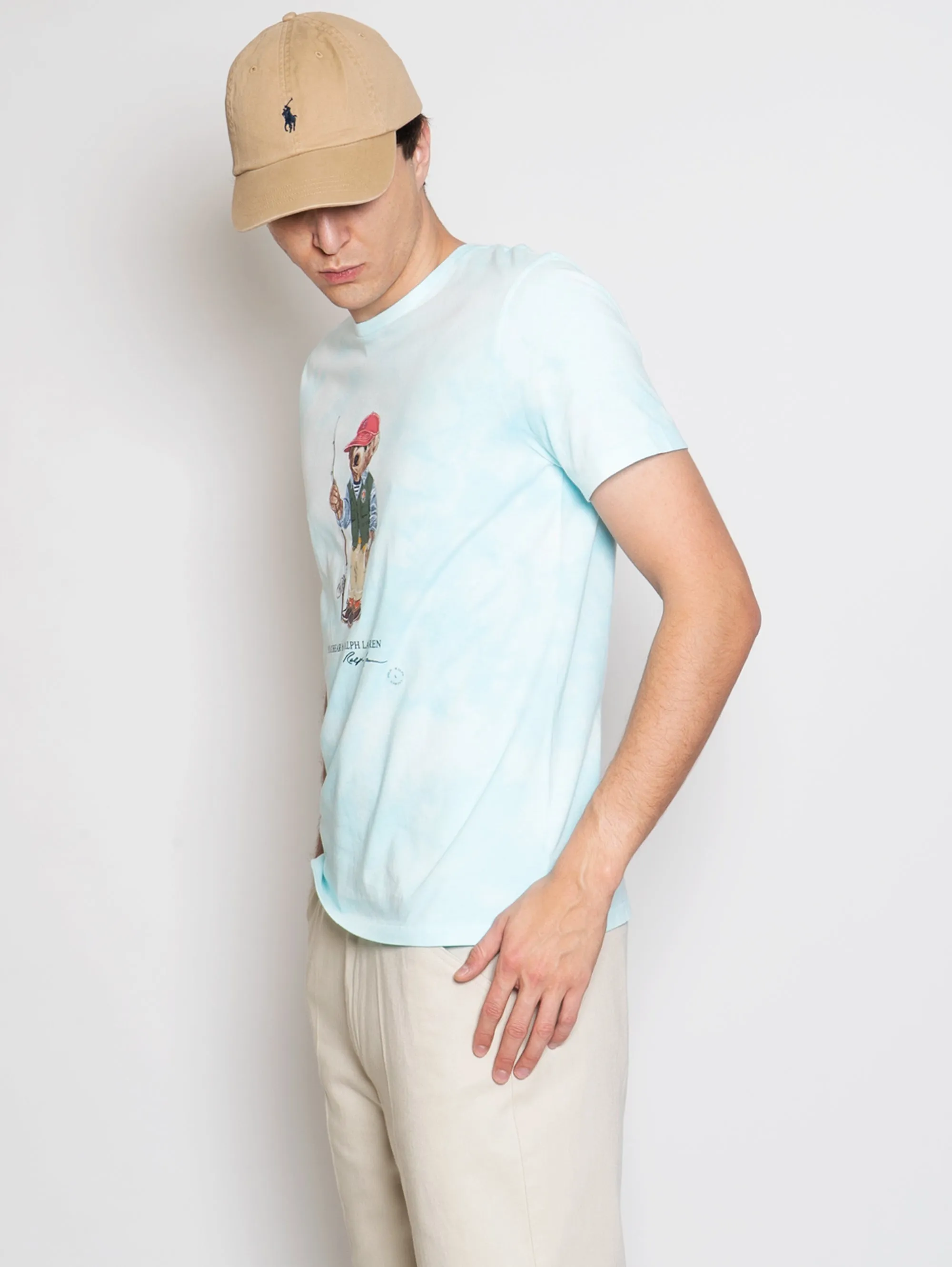 T-shirt Tie-Dye con Polo Bear Blu