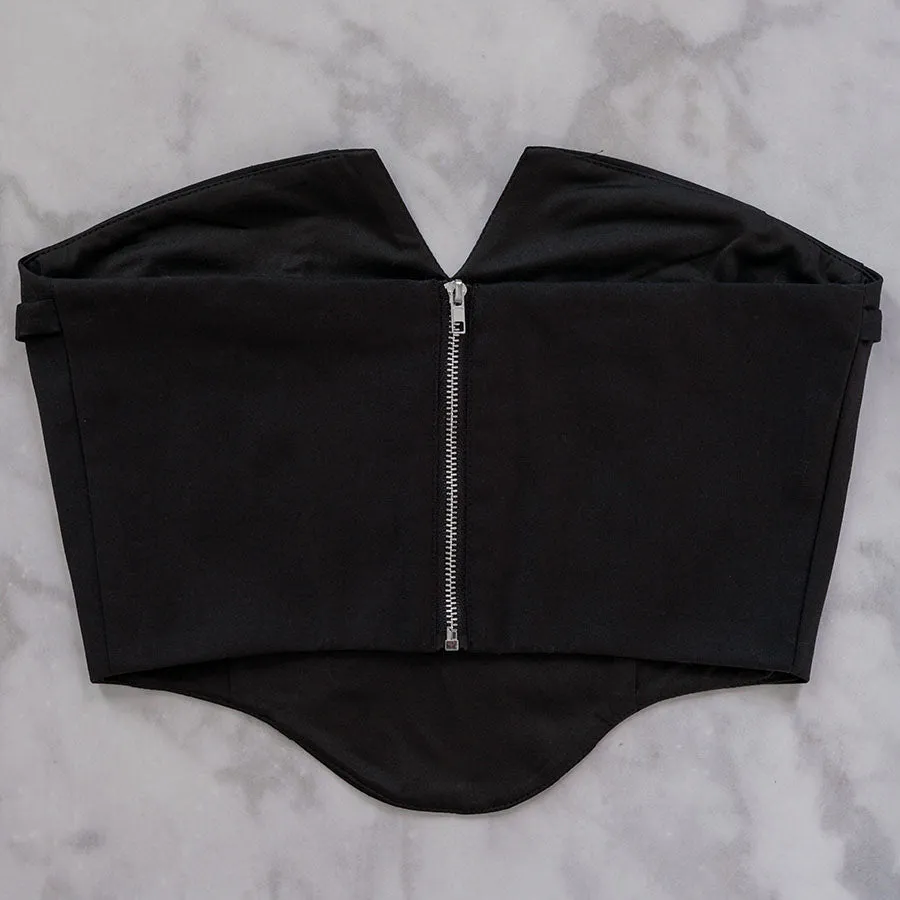 Tangyuan V-Cutout Crop Top