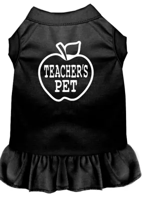 Teachers Pet Screen Print Dress Black Xl (16)