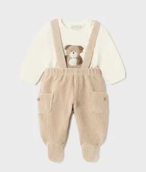 Teddy Bear Velour Overall Set/2512