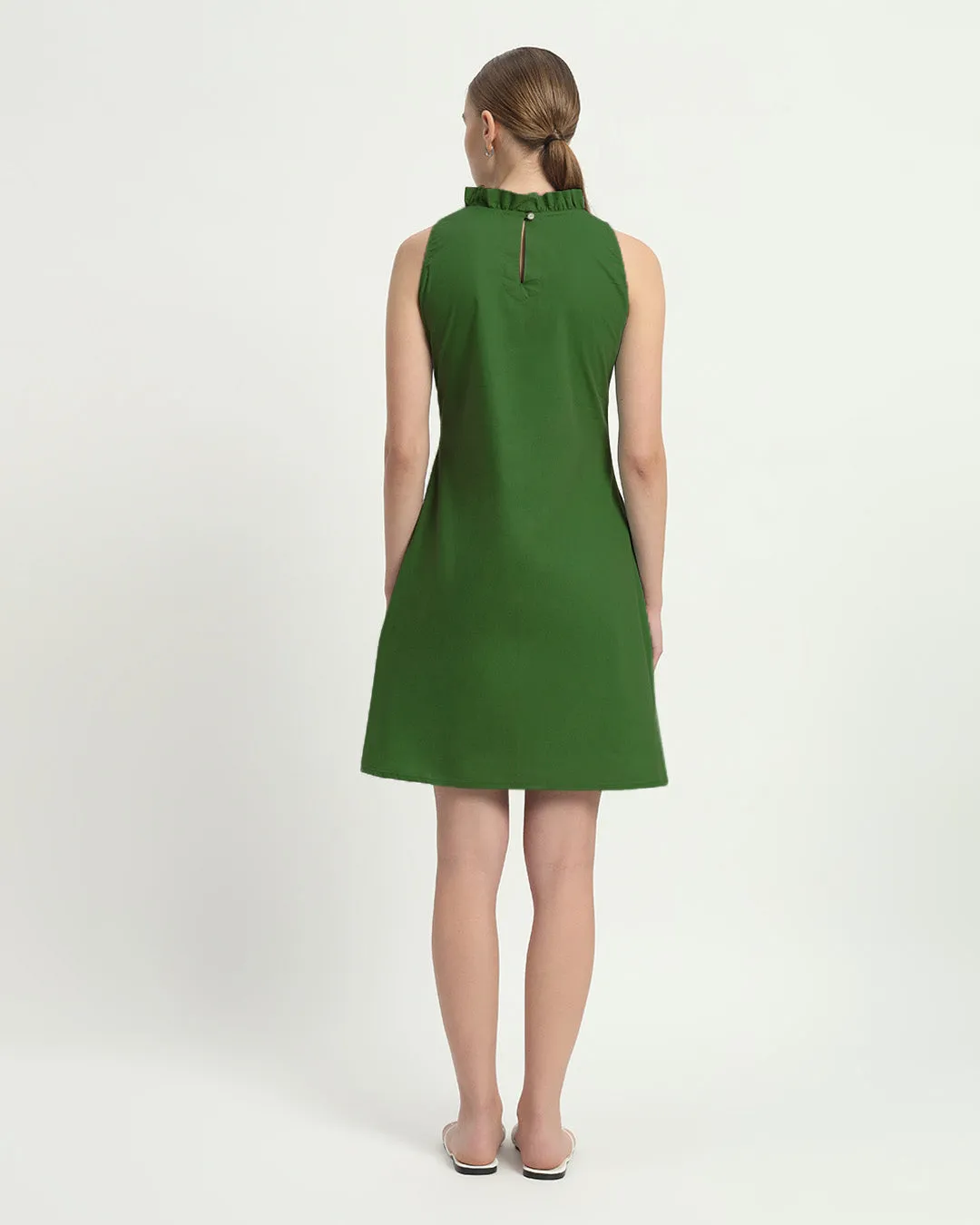 The Angelica Emerald Cotton Dress