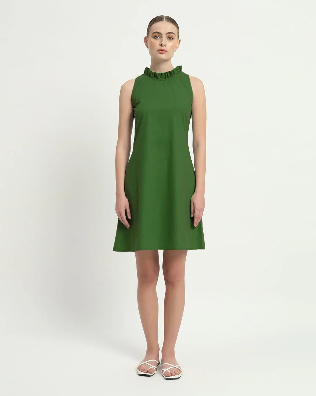 The Angelica Emerald Cotton Dress