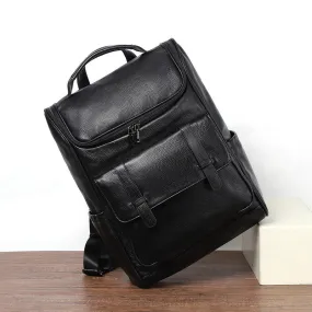 Top Layer Backpackage Genuine Leather Large Capacity