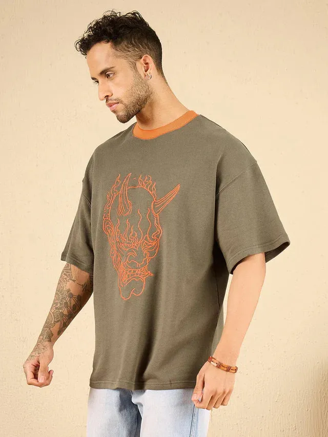 Unisex Embroidered Oversize T-shirt