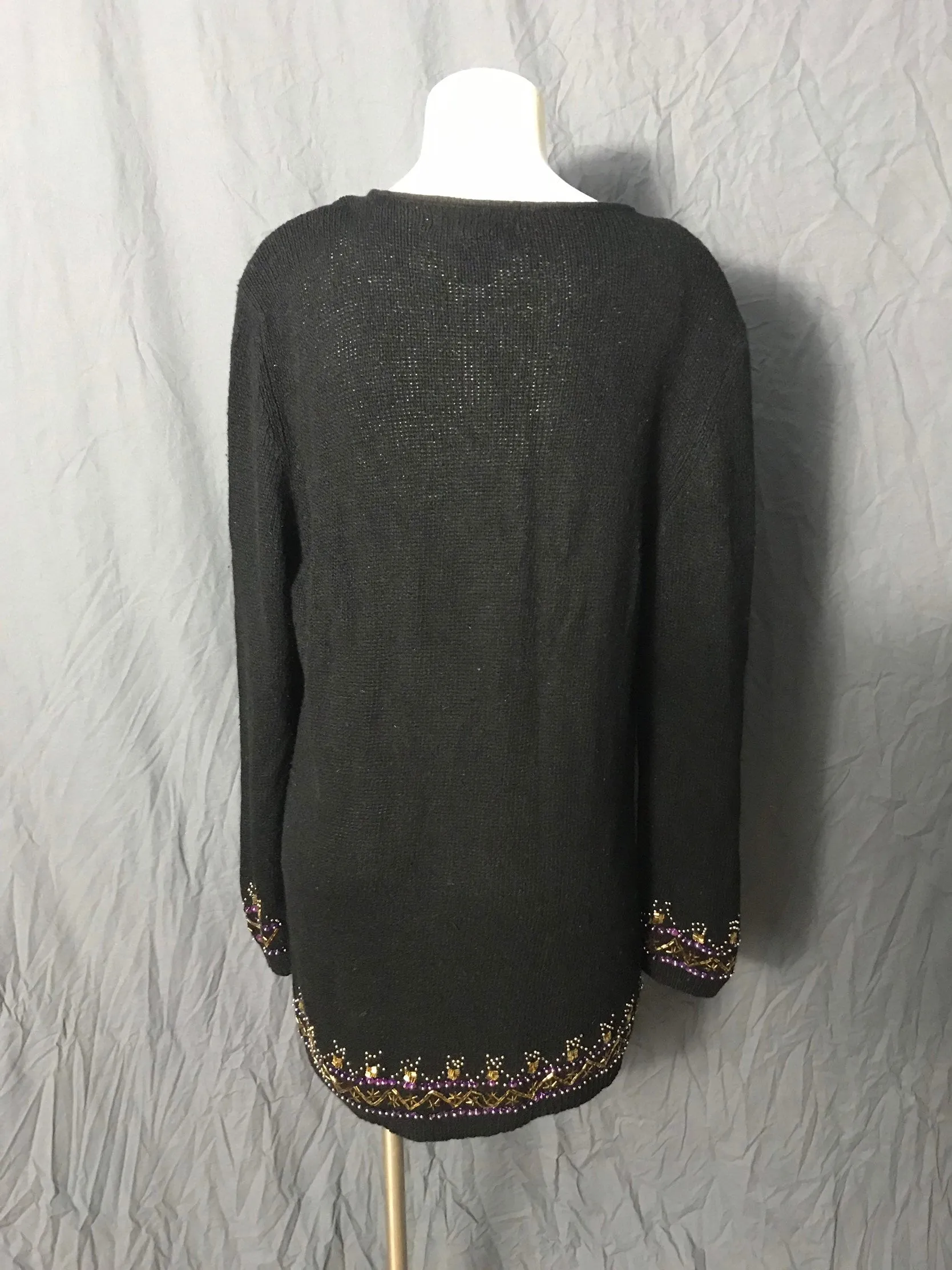 Vintage 1980’s Le Choi’s Bead Sweater Dress M