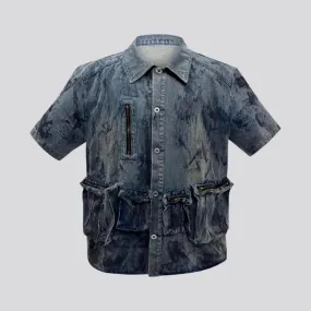 Vintage style men's jean shirt