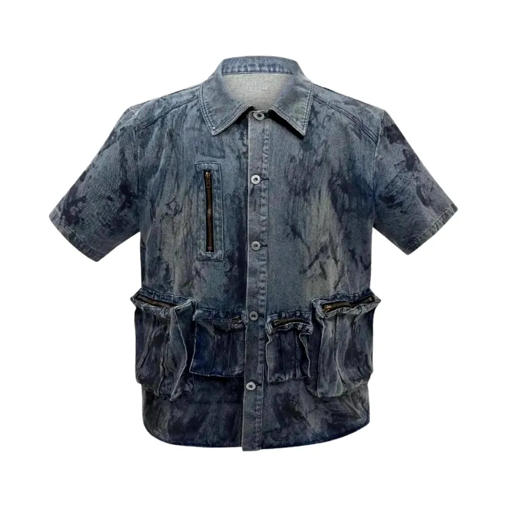 Vintage style men's jean shirt