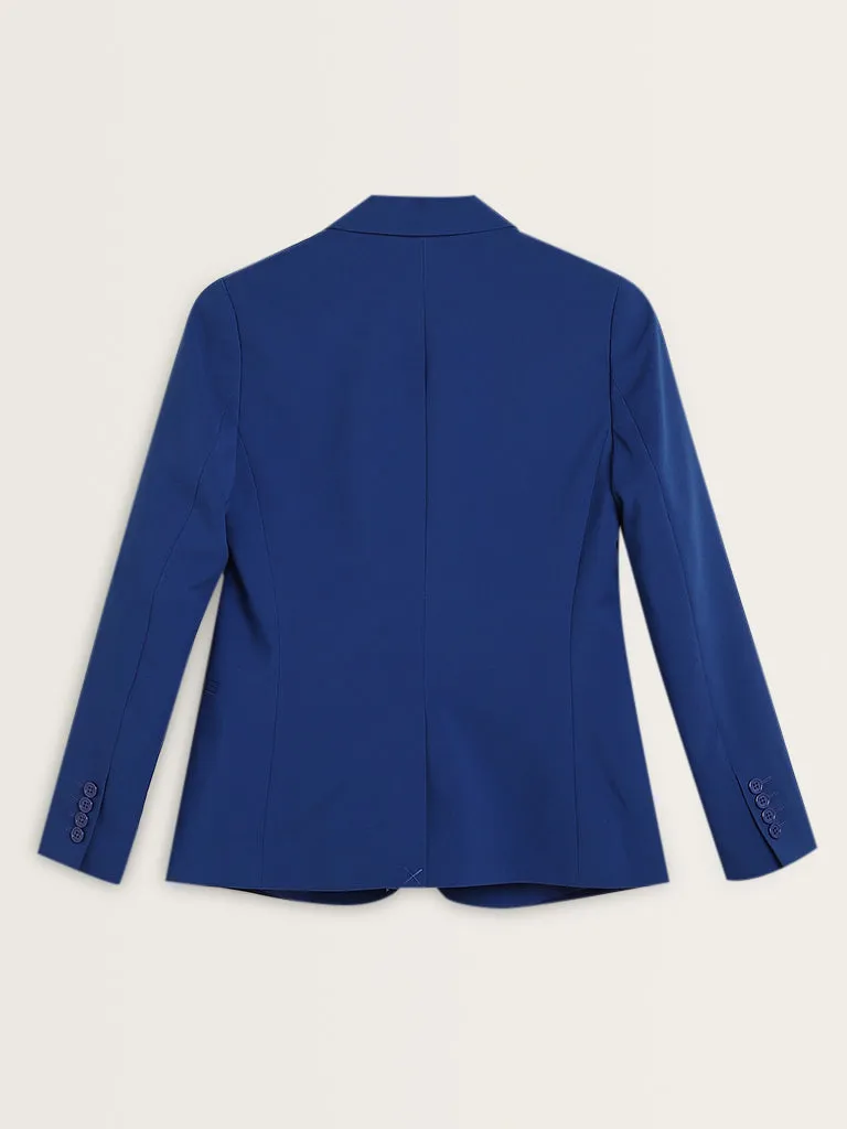 Wardrobe Blue Solid Blazer