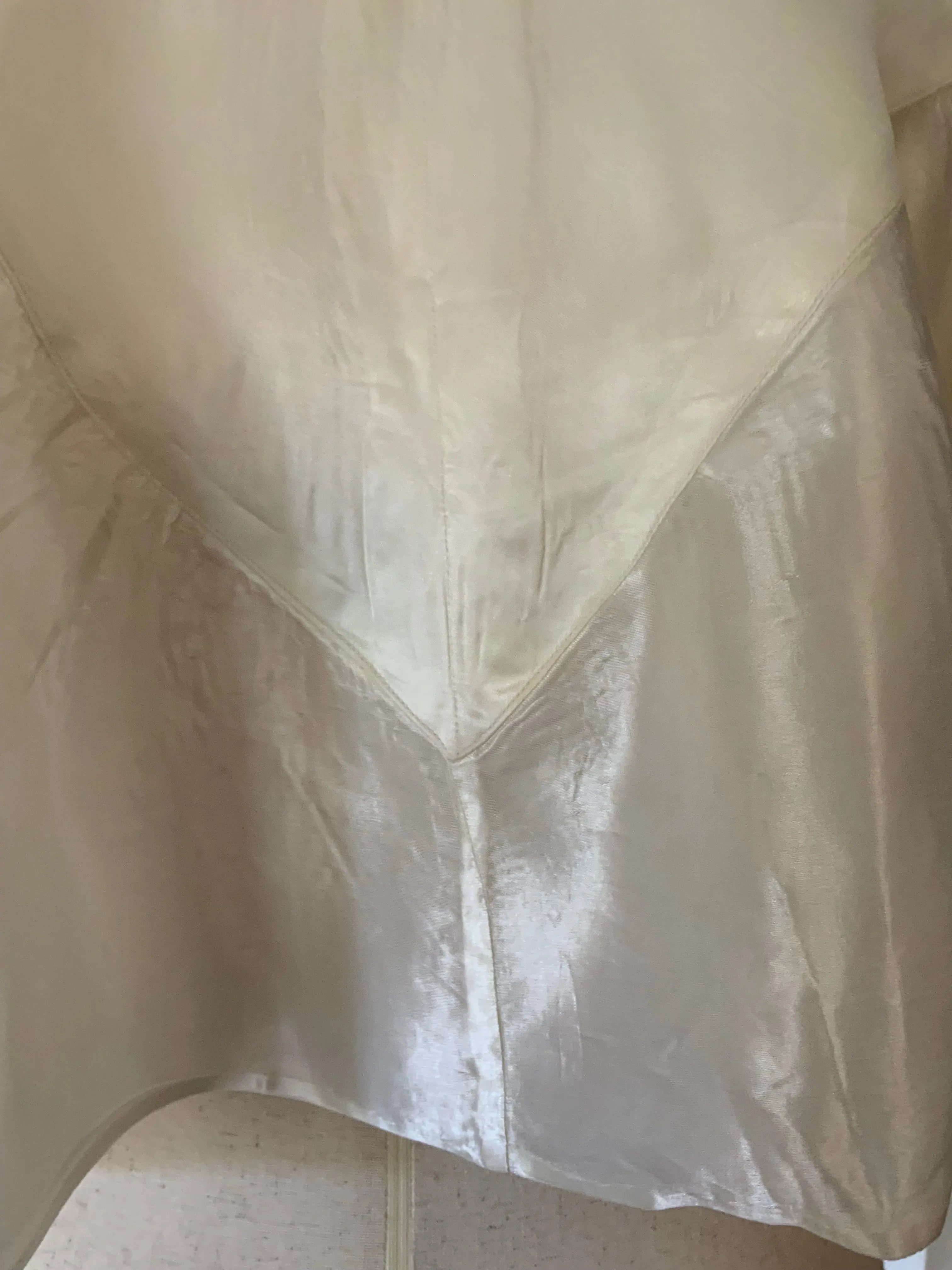 White Satin Cape - 30s