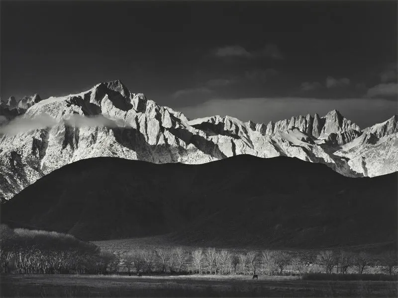 Winter Sunrise, Sierra Nevada from Lone Pine - Large Rolled