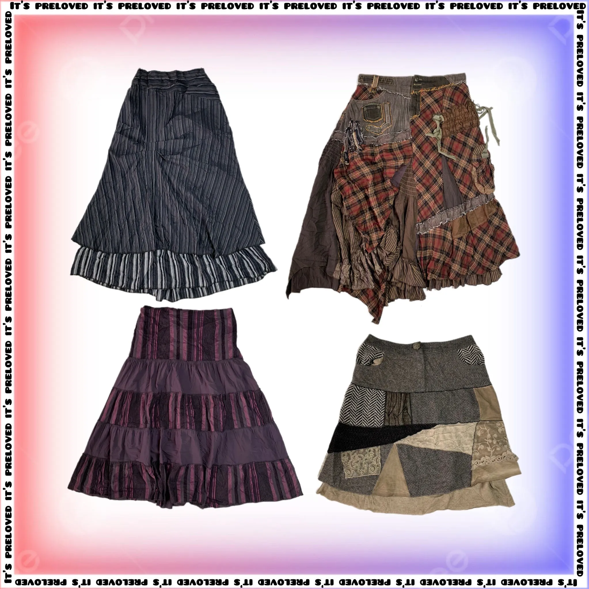 Winter Whimsy Grunge Y2K Skirts (SS-682)