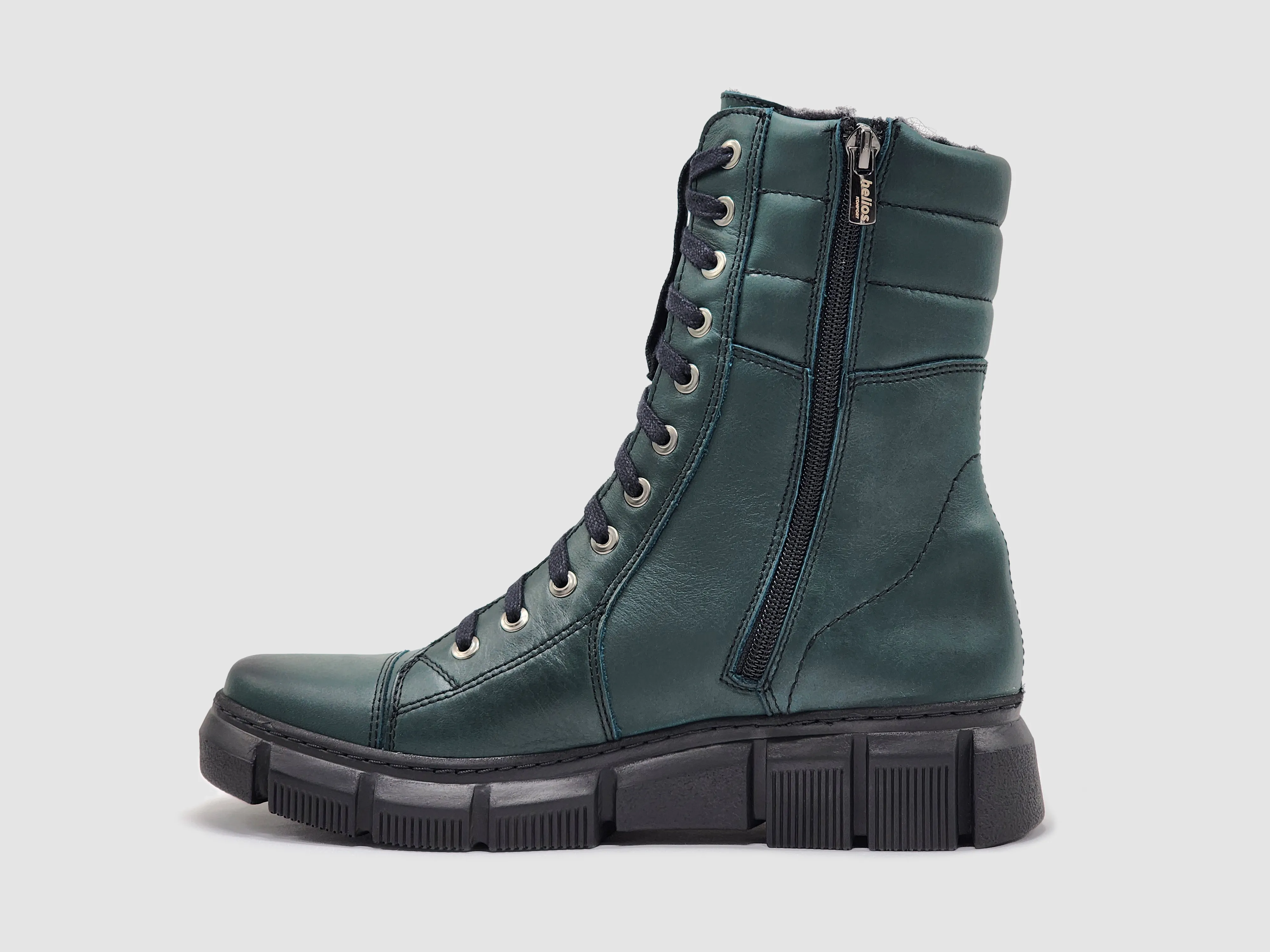 Women's Helios Medusa Wool Lined Leather Boots - Green