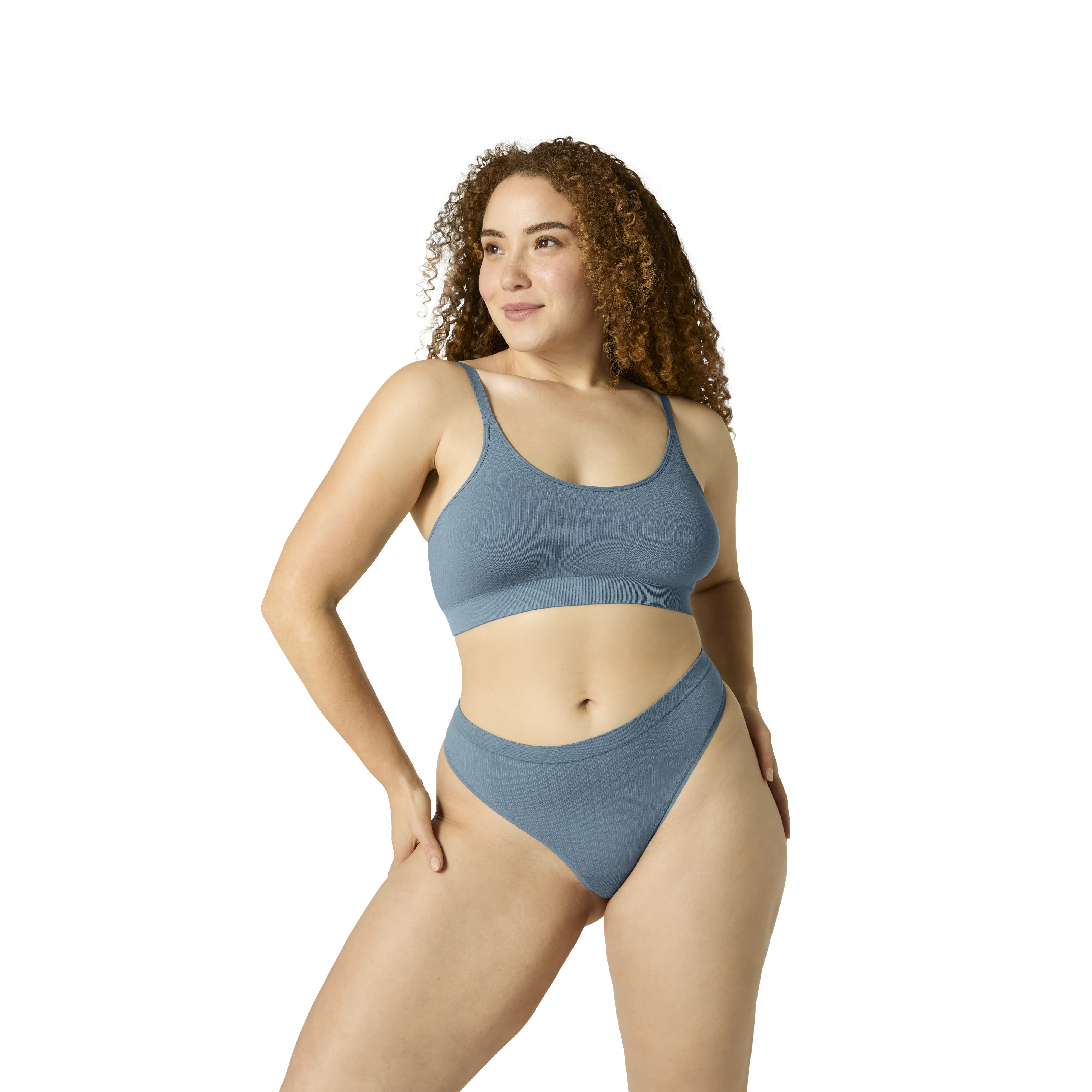 Women's Seamless Scoop Bralette   Thong