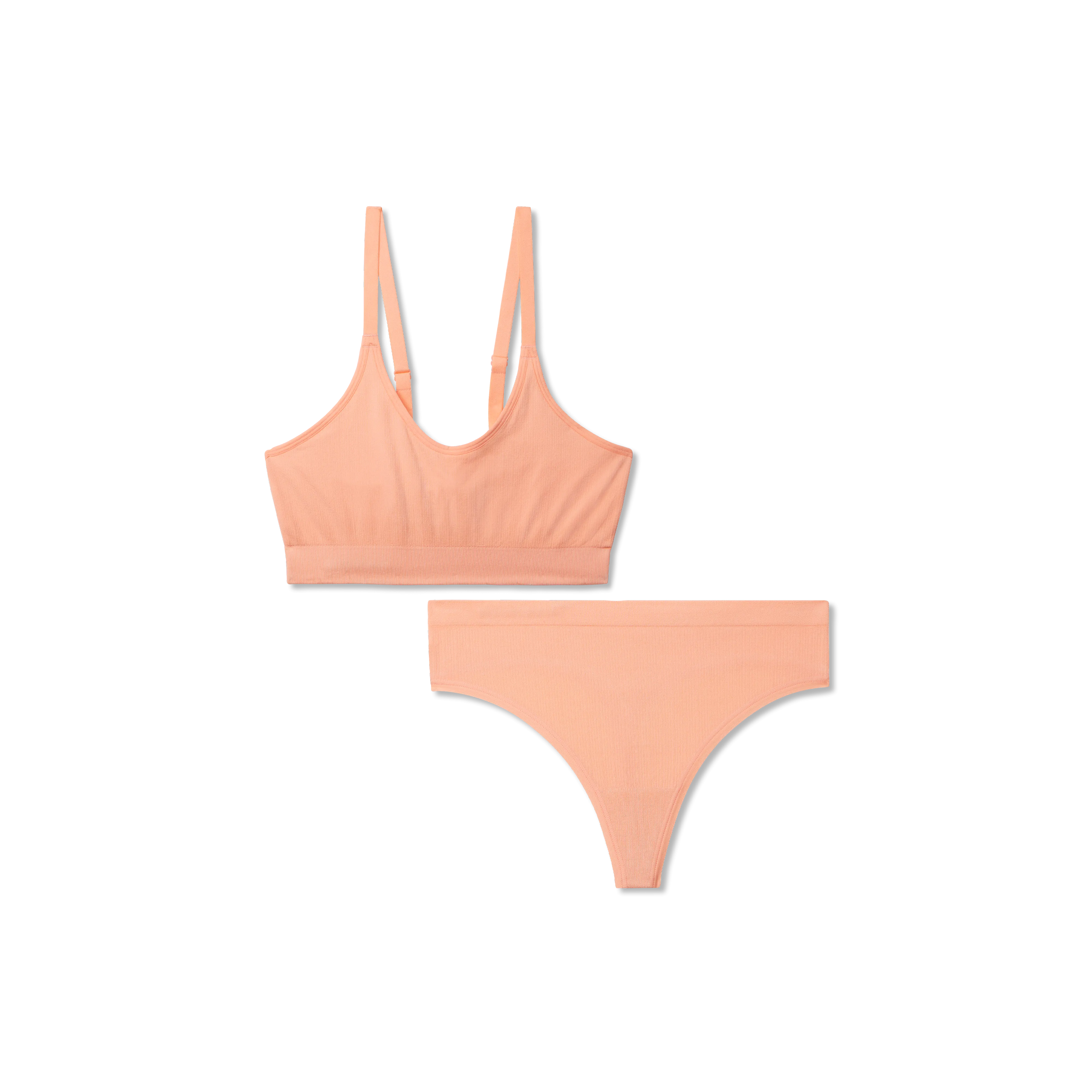 Women's Seamless Scoop Bralette   Thong