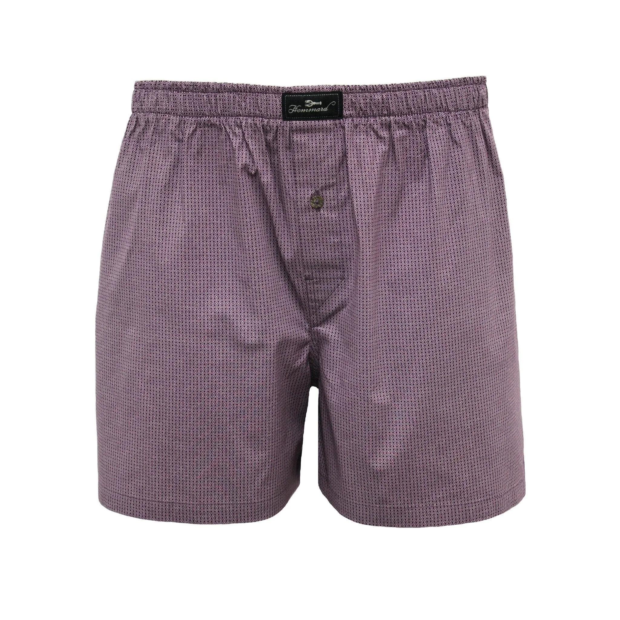 Woven Cotton Boxer Shorts Purple Ball BC003