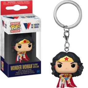 WW 80th Anniversary Pocket Pop! Keychain Classic Wonder Woman w/Cape