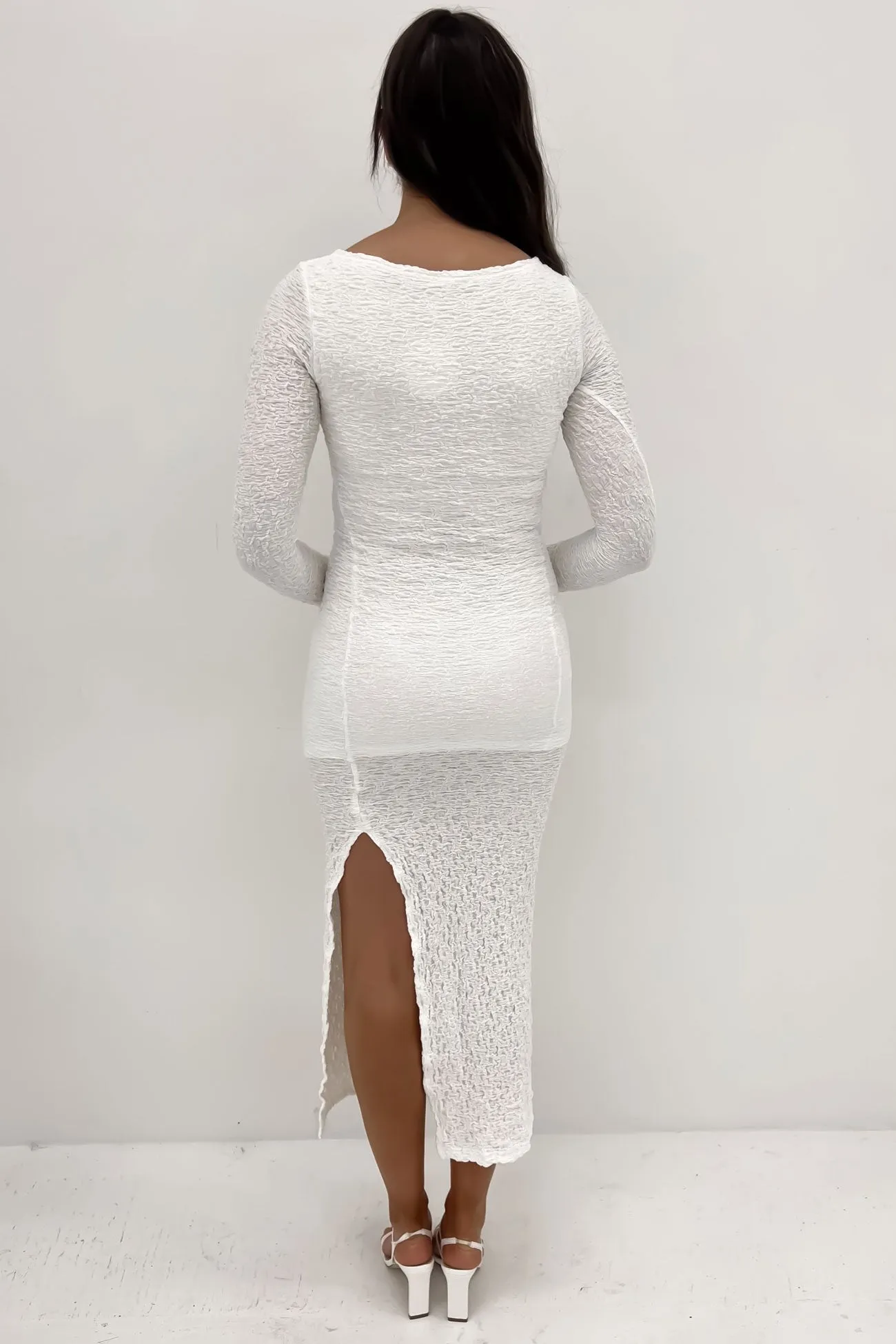 Zion Midi Dress White